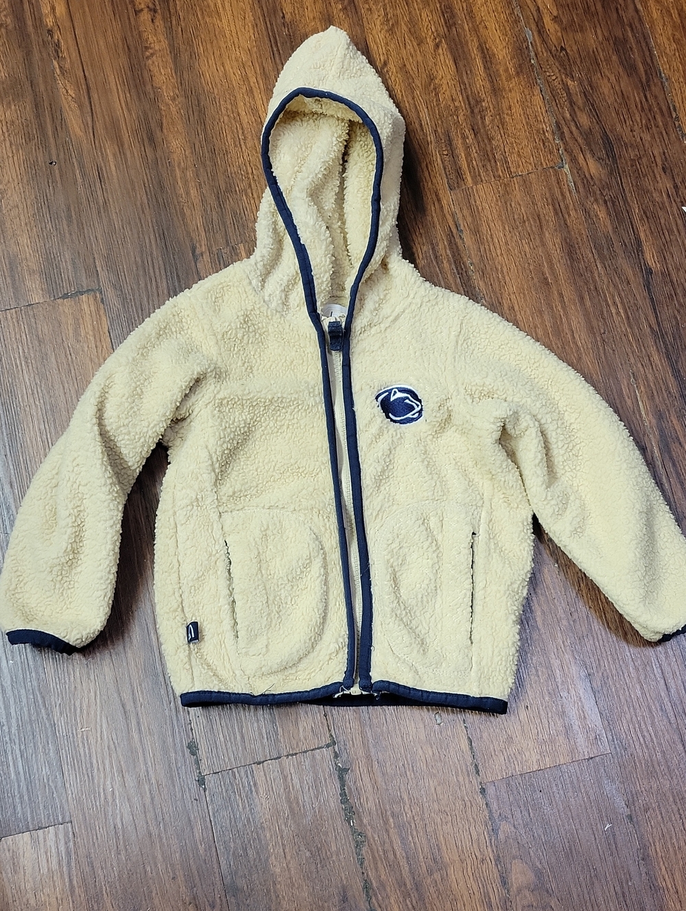 Penn State Cream Sherpa Zip Hoodie Toddler 2t